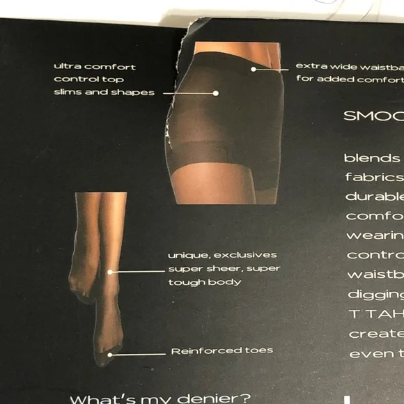 T. Tahari Sheer Control Top Pantyhose - Nude M/L - Picture 6 of 7